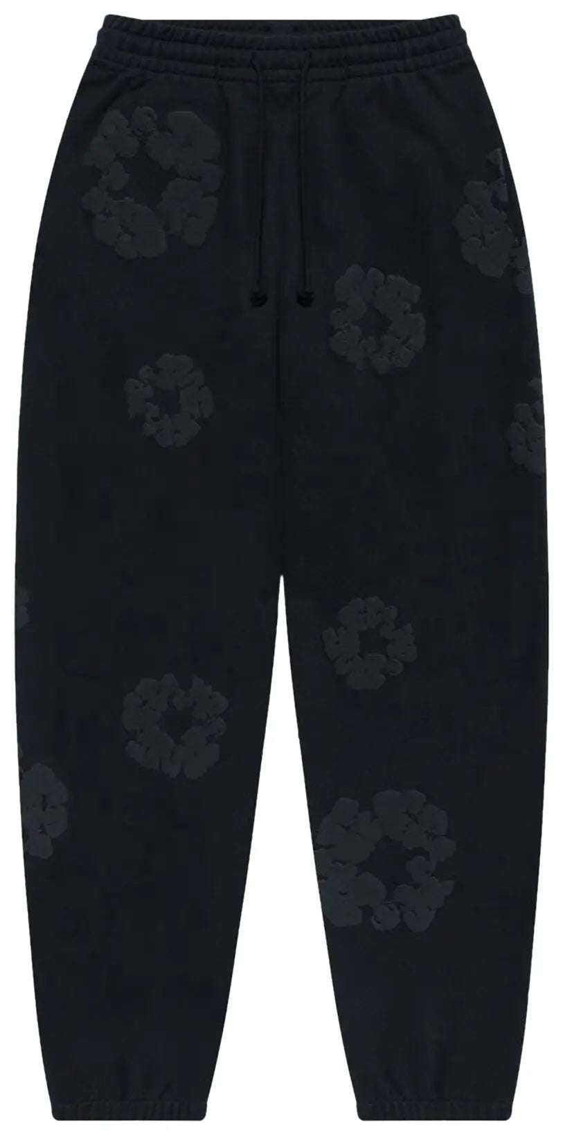 Denim Tears Cotton Wreath Sweatpants 'Black Monochrome