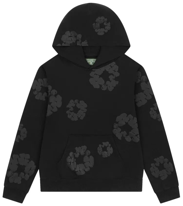 Denim Tears Mono Wreath Hoodie 'Black
