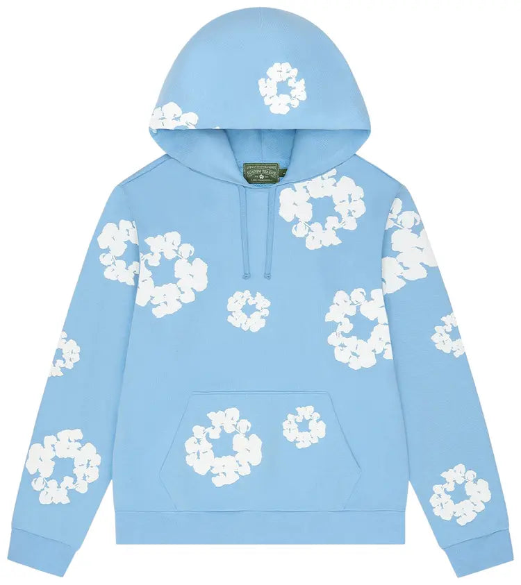 Denim Tears Cotton Wreath Hoodie 'Light Blue'