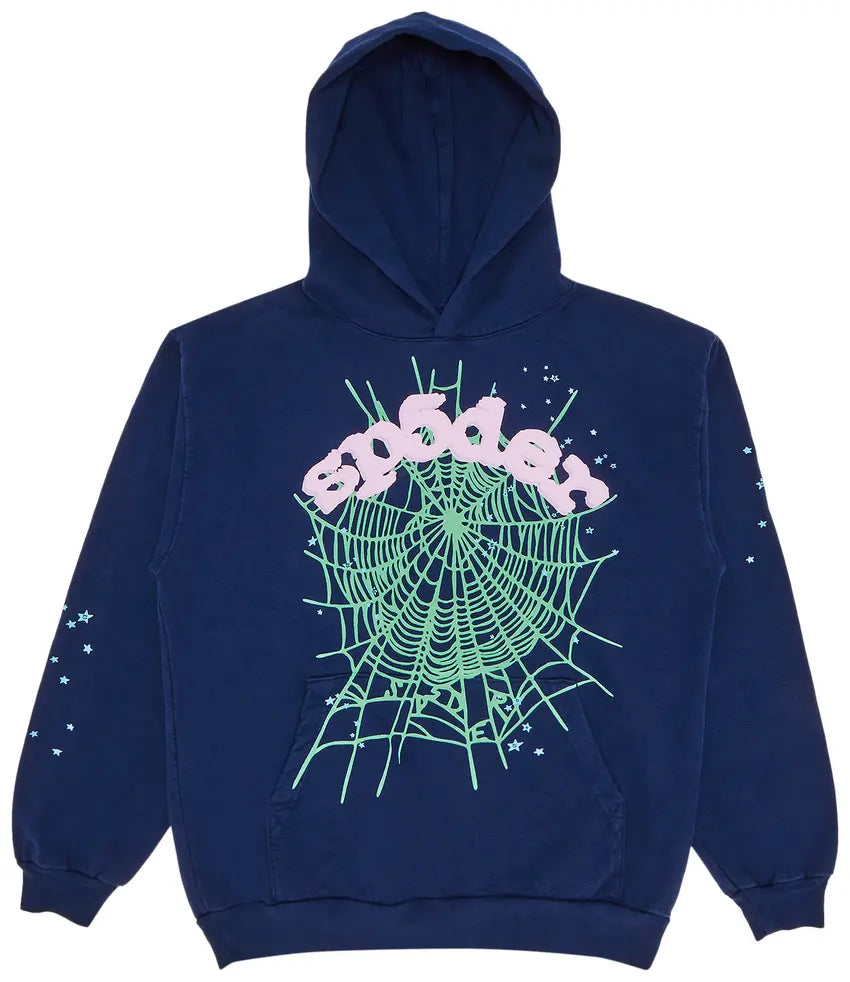 Sp5der OG Web Hoodie 'Navy'