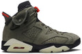 Travis Scott x Air Jordan 6 Retro 'Olive'.                     CONDITION: used (replacement box)
